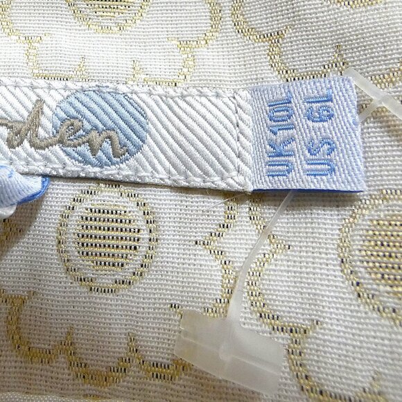 Boden Womens 6L Dress White & Gold Couture Daisies Gorgeous Strapless Pleat NWT - Picture 8 of 16